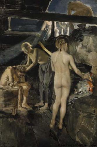 Akseli Gallen-Kallela In the sauna France oil painting art
